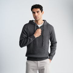 Men's Grey Hoodie-MPLFSH-28