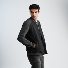 Men's Black*Grey Jacket-MSW-68