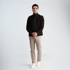 Men's Brown Jacket-MLJ-47