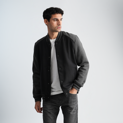 Men's Black*Grey Jacket-MSW-68