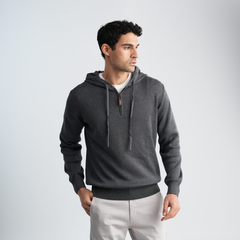 Men's Grey Hoodie-MPLFSH-28