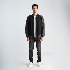 Men's Black*Grey Jacket-MSW-68