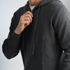 Men's Grey Hoodie-MPLFSH-28