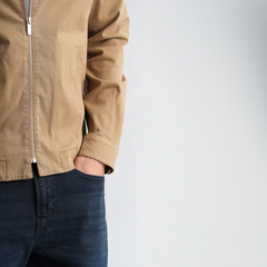 Men's Beige Jacket-MJKF-32