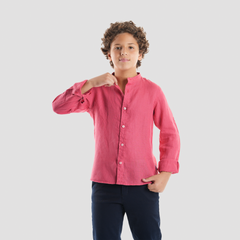 Boys' Linen Shirt-BSH144S - Naga Homme