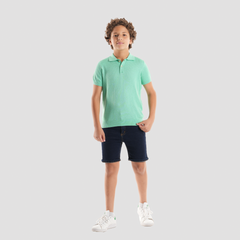 Boys' light Green Polo Shirt-BPO-93S - Naga Homme