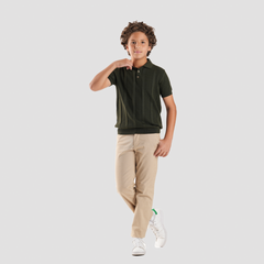 Boys' Olive Polo-BPO106S - Naga Homme