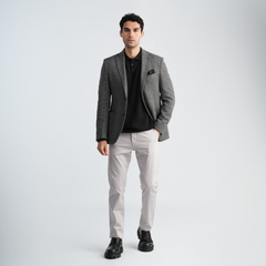 Men's Gabardine Grey Pants-MPT198