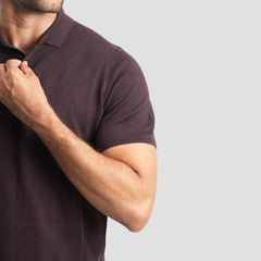 Burgundi short sleeves Polo-MPO105S - Naga Homme