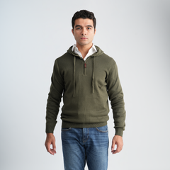 Men's Olive Hoodie-MPLFSH-28