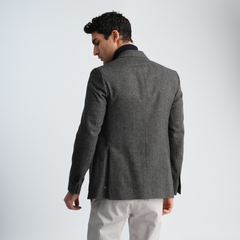 Dark Grey Wool Blazer-MJKC418