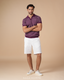 Bordeaux Striped Men’s Polo – (MPO143)