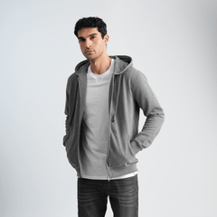 Men's Grey Hoodie-MSW-70