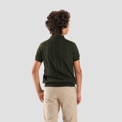 Boys' Olive Polo-BPO106S - Naga Homme