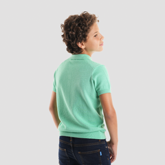 Boys' light Green Polo Shirt-BPO-93S - Naga Homme
