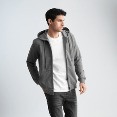 Men's Grey Hoodie-MSW-70