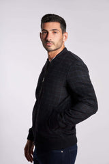 Black and blue wool jacket(19) - nagahomme