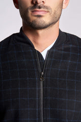 Black and blue wool jacket(19) - nagahomme