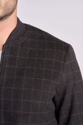 Black and Brown checks wool jacket(19) - nagahomme