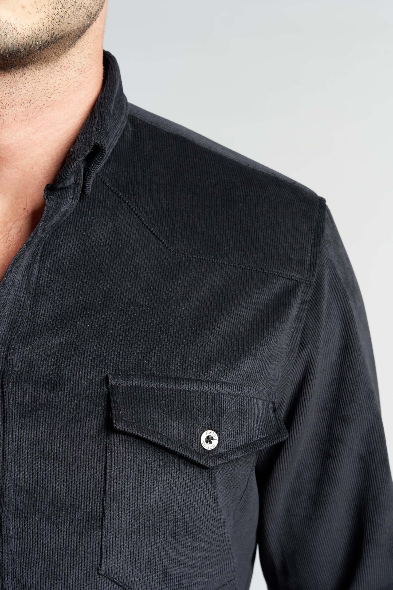 Black Cotton Casual Shirt(661)