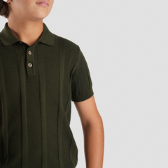Boys' Olive Polo-BPO106S - Naga Homme
