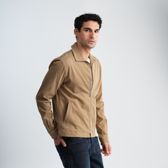 Men's Beige Jacket-MJKF-32