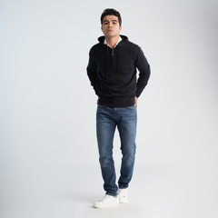 Men's Navy Hoodie-MPLFSH-28