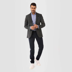 Dark Grey Blazer Jacket(368) - nagahomme