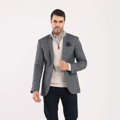 Charcoal chanee Blazer Jacket(395) - nagahomme