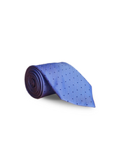 Light Blue Silk Printed Tie-MTIE-17
