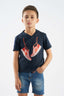 Boys V-neck Printed T-Shirts NAVY(23) - nagahomme