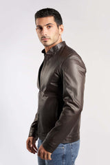 Croc Brown Leather Jacket