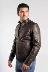 Croc Brown Leather Jacket