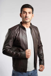 Croc Brown Leather Jacket