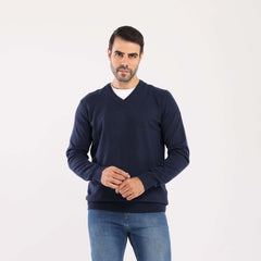 Navy V-Neck Pullover(13) - nagahomme