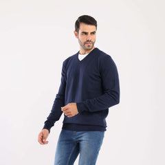 Navy V-Neck Pullover(13) - nagahomme