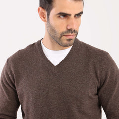 Choclate V-Neck Pullover(13) - nagahomme