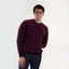 Burgandi Pullover Round Neck Cables(23) - nagahomme