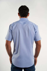 Plain Light Blue Cotton shirt(619-620) - nagahomme