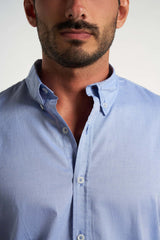 Plain Light Blue Cotton shirt(619-620) - nagahomme