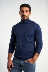 Navy Blue Rounded-Neck Pullover(10) - nagahomme