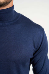 Navy Blue Rounded-Neck Pullover(10) - nagahomme