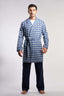 Navy Checks Men Robe(07) - nagahomme