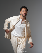 Off White Summer Linen Suit