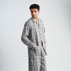 Men's Grey Classic Pajama Set-MPJLC151