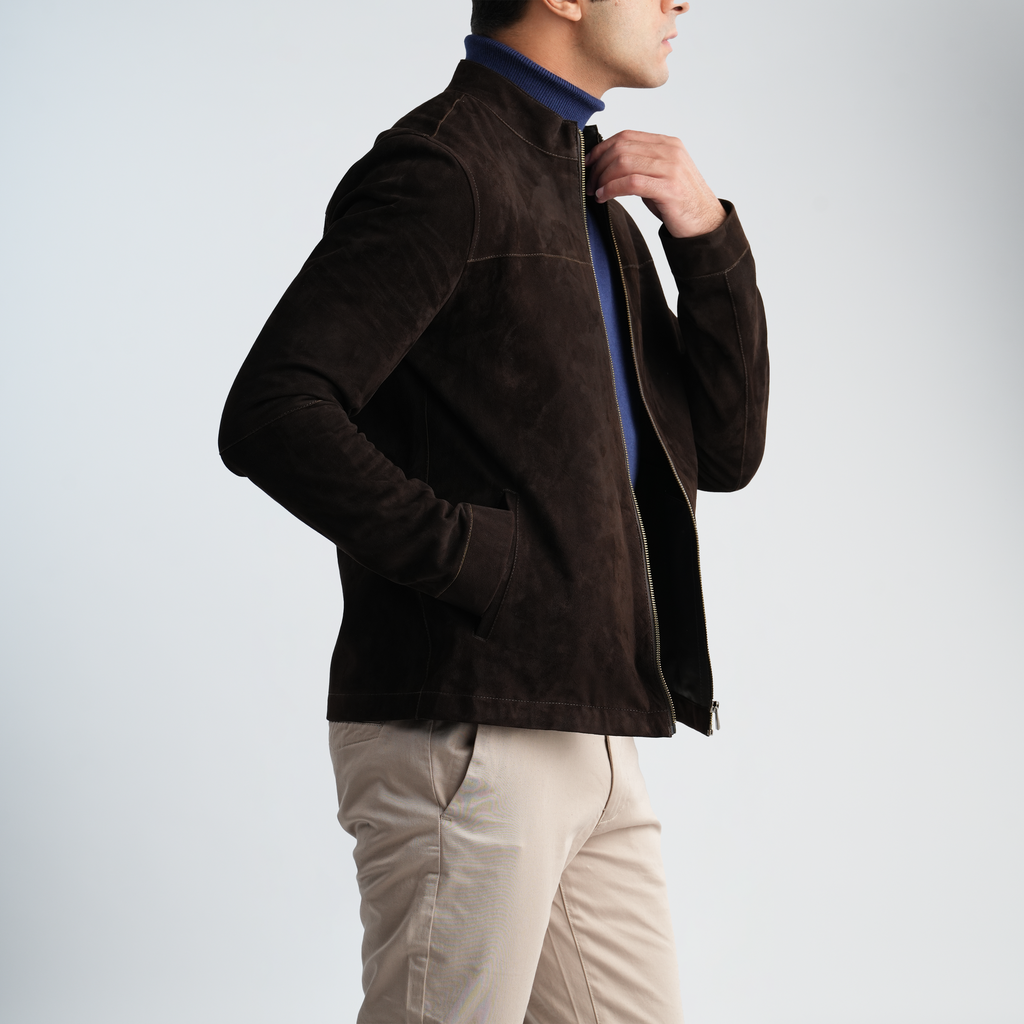 Men's Brown Jacket-MLJ-47
