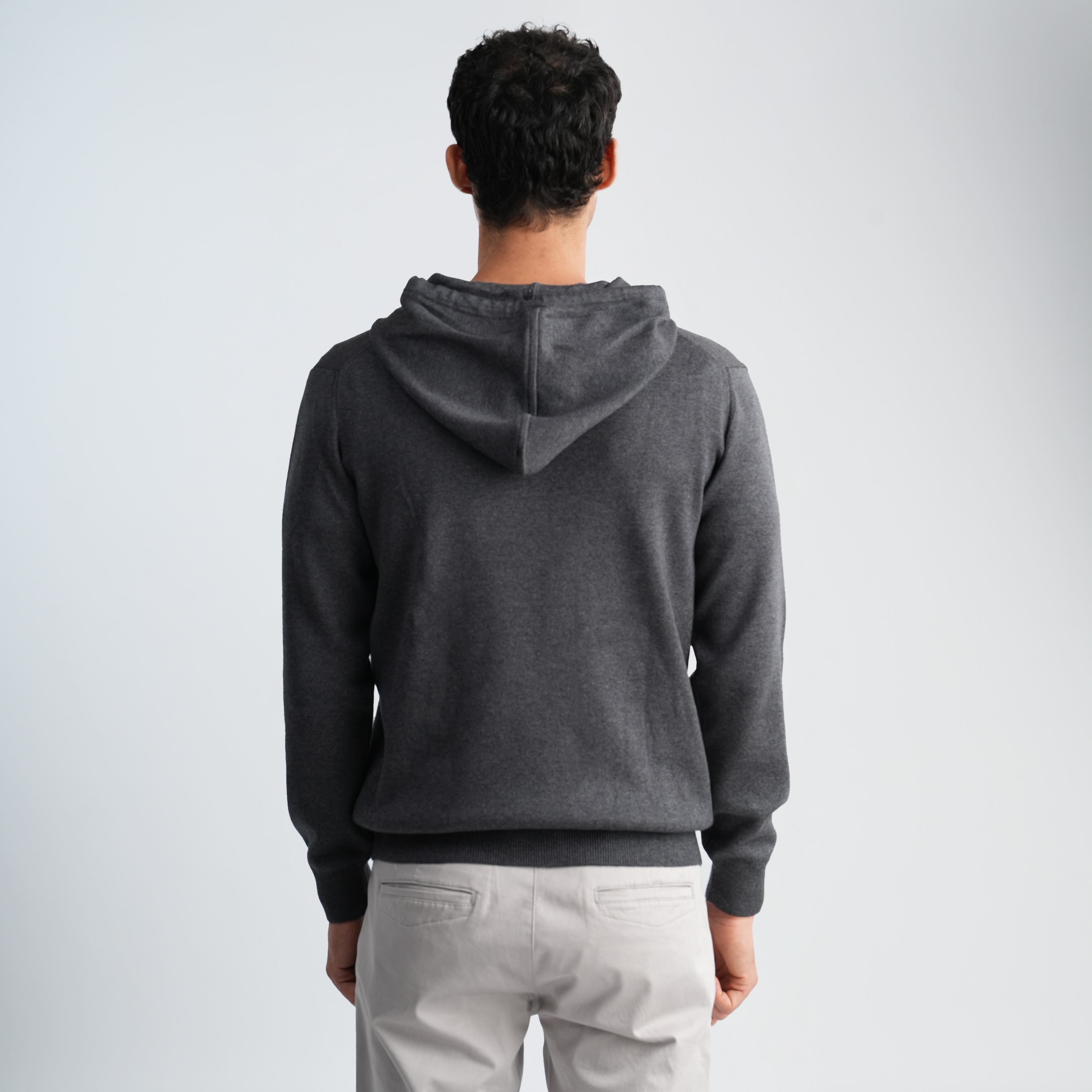 Men's Grey Hoodie-MPLFSH-28