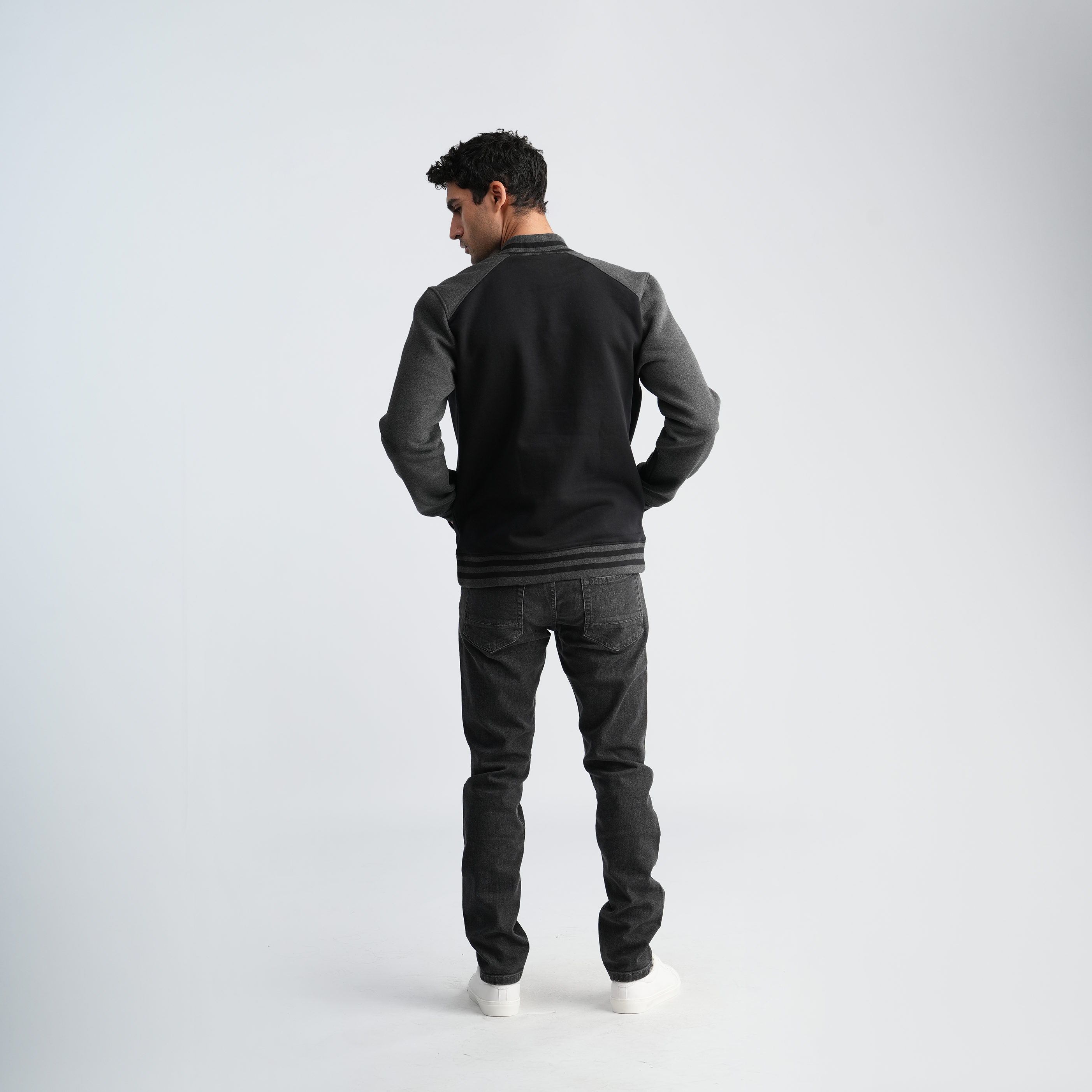 Men's Black Denim Jeans-MPT197