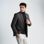 Dark Grey Wool Blazer-MJKC418