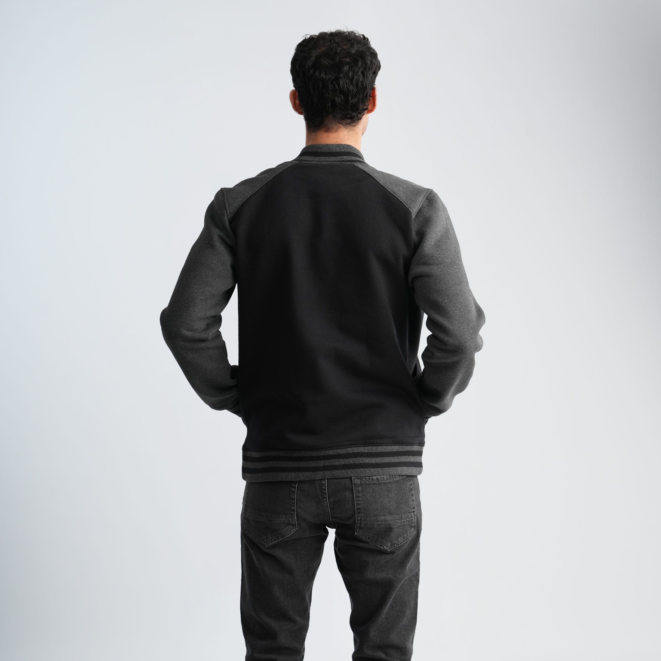 Men's Black*Grey Jacket-MSW-68